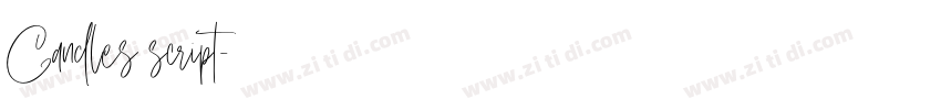 Candles script字体转换